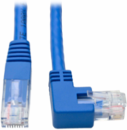 Right-Angle Cat6 Gigabit Ethernet Cable 1 ft, Blue, 1Gbps UTP
