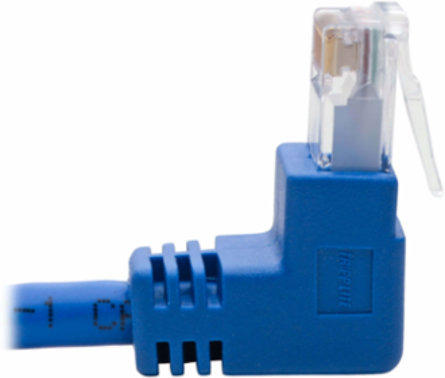 Up-Angle Cat6 UTP Ethernet Cable, RJ45 M to RJ45 M, 1 ft., Blue, 1 Gbps