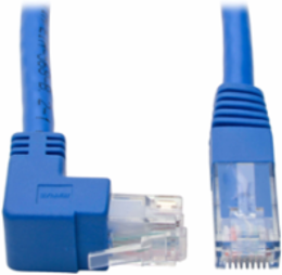 Up-Angle Cat6 UTP Ethernet Cable, RJ45 M to RJ45 M, 1 ft., Blue, 1 Gbps