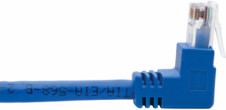 Cat6 Gigabit Ethernet Cable, 3 ft, Up/Down-Angle RJ45, UTP, 1 Gbps
