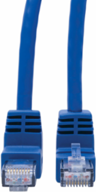 Cat6 Gigabit Ethernet Cable, 3 ft, Up/Down-Angle RJ45, UTP, 1 Gbps