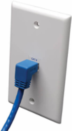 Cat6 Gigabit Ethernet Cable, 5 ft, Right Angle Down RJ45, UTP, Blue