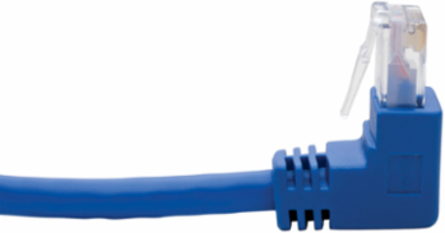 Cat6 Gigabit Ethernet Cable, 5 ft, UTP, Blue, RJ45 Up/Down-Angle