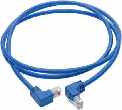 Cat6 Gigabit Ethernet Cable, 5 ft, UTP, Blue, RJ45 Up/Down-Angle