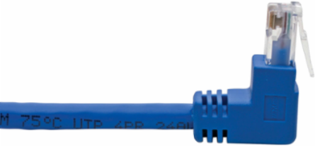 Cat6 Gigabit Ethernet Cable, 5 ft, UTP, Blue, RJ45 Up/Down-Angle