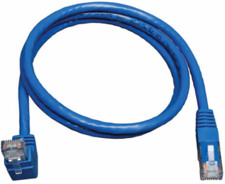Up-Angle Cat6 Ethernet Cable, 5 ft, Blue, UTP, RJ45 M to RJ45 M