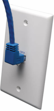 Up-Angle Cat6 Ethernet Cable, 5 ft, Blue, UTP, RJ45 M to RJ45 M
