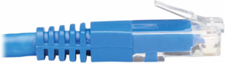 Left-Angle Cat6 Gigabit Ethernet Cable, 15 ft, 1 Gbps, Blue