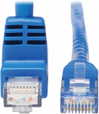 Up-Angle Cat6 Ethernet Cable, 15 ft, RJ45 M/M, 1 Gbps, Blue
