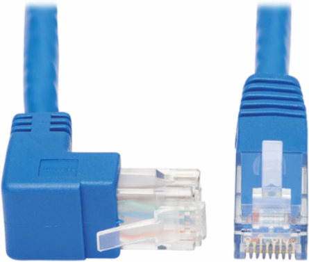 Up-Angle Cat6 Ethernet Cable, 15 ft, RJ45 M/M, 1 Gbps, Blue