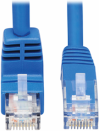 Down-Angle Cat6 Ethernet Cable, 20 ft, 1 Gbps, Blue, UTP, PVC