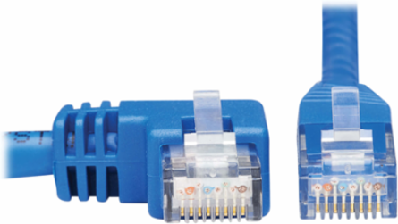 20 ft. Left-Angle Cat6 Gigabit UTP Ethernet Cable, 1 Gbps, Blue