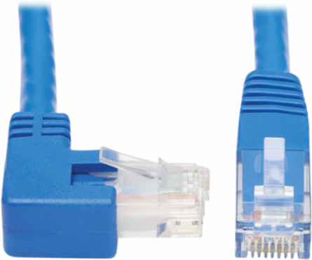 Right-Angle Cat6 Ethernet Cable, 20 ft., 1 Gbps, Blue, UTP