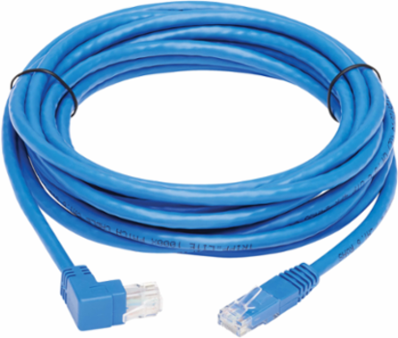 Up-Angle Cat6 Ethernet Cable 20 ft, RJ45 M to RJ45 M, 1Gbps, Blue