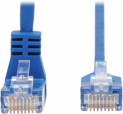 Cat6 Gigabit Slim UTP Ethernet Cable, Down-Angle RJ45, 1 ft., 1Gbps
