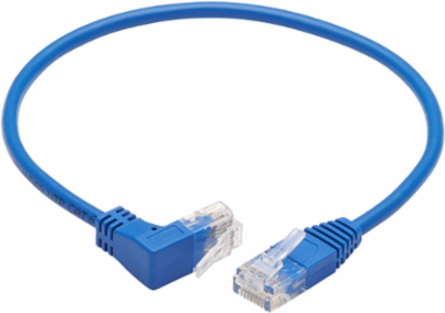 Up-Angle Cat6 Gigabit Ethernet Cable, Blue, 1 ft., 1 Gbps, UTP