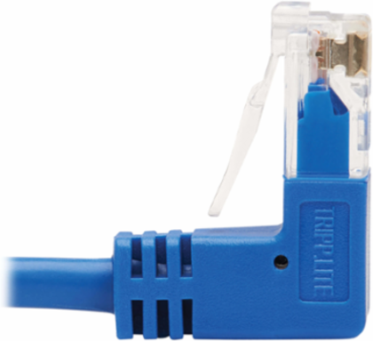 Cat6 Up/Down-Angle Ethernet Cable, 2 ft, Blue, 1 Gbps, UTP, PVC