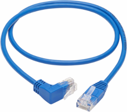 Up-Angle Cat6 Gigabit Slim UTP Ethernet Cable, 3 Ft, 1Gbps, Blue