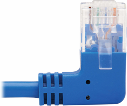 Right-Angle Cat6 Gigabit Ethernet Cable, 5 ft, UTP, 1 Gbps, Blue