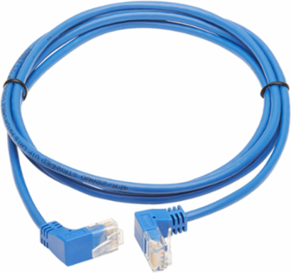 Cat6 Gigabit Molded Slim UTP Ethernet Cable, 7 ft, Up/Down-Angle, 1 Gbps