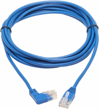 Cat6 Right-Angle Gigabit Ethernet Cable, Blue, 10 ft, 1 Gbps