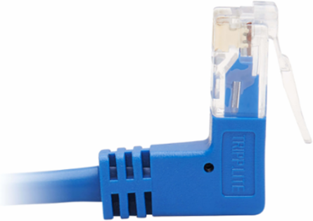 Up-Angle Cat6 Gigabit Slim UTP Ethernet Cable 10 ft, Blue, 1 Gbps