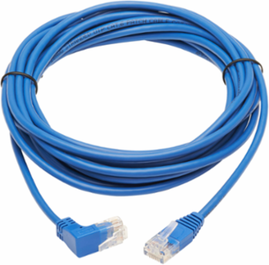 Up-Angle Cat6 Gigabit Ethernet Cable 15 ft, 1Gbps, Blue, PVC