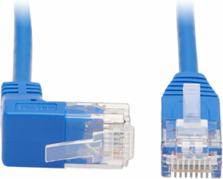 Up-Angle Cat6 Gigabit Ethernet Cable 15 ft, 1Gbps, Blue, PVC