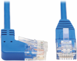Right-Angle Cat6 Gigabit Ethernet Cable, Blue, 20 ft, UTP, 1 Gbps, 28 AWG