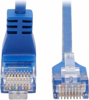 Up-Angle Cat6 Gigabit Ethernet Cable, 20 ft, Blue, 1 Gbps, 28 AWG