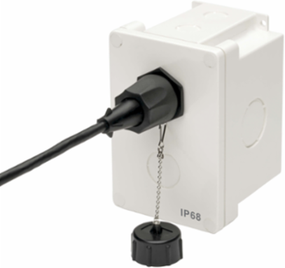 Waterproof Electrical Junction Box, Surface Mount, Single Gang, IP68, White
