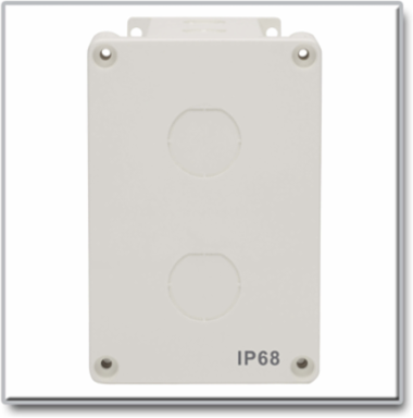 Waterproof Electrical Junction Box, Surface Mount, Single Gang, IP68, White