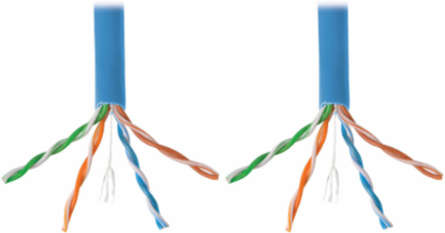 Cat6 Gigabit Bulk 1000 ft 24 AWG Stranded UTP Cable, Blue, CMR