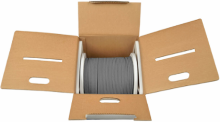 Cat6 Gigabit Cable, 1000 ft, 24 AWG Stranded, CMR PVC, Gray