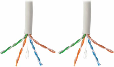 Cat6 Gigabit Bulk UTP Cable 24 AWG CMR PVC, White, 1000 ft, 1 Gbps