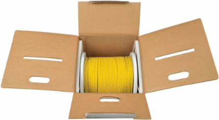 Cat6 Gigabit Bulk Solid-Core PVC Cable 1000 ft, 23 AWG, 550 MHz, Yellow