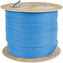 Cat6a 10G Bulk 1000 ft Solid-Core UTP Cable, Blue, CMR Rated, 23 AWG