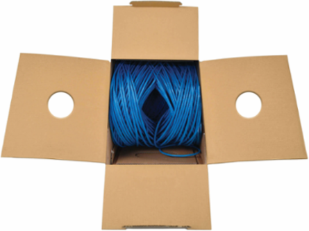 Cat6 Ethernet Cable 1000 ft, 100W PoE, 23 AWG, CMP-LP5 Plenum, Blue