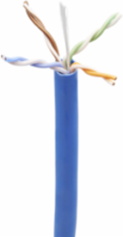 Cat6 Ethernet Cable 1000 ft, 100W PoE, 23 AWG, CMP-LP5 Plenum, Blue