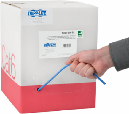 Cat6 Gigabit 1000 ft Bulk UTP Solid-Core Plenum-Rated Cable, 23 AWG