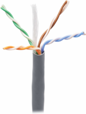 Cat6 Ethernet Cable 1000 ft, CMP-LP 0.5A Plenum, 100W PoE, Solid 23 AWG