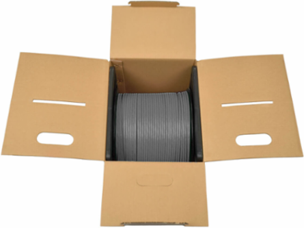 Cat6 Gigabit Solid Plenum Cable, UTP, 1000 ft, 1 Gbps, Gray