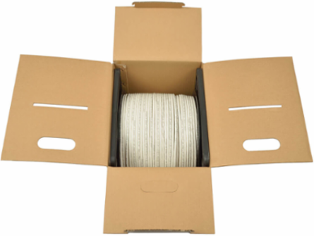 Cat6 Gigabit Solid-Core CMP Plenum Cable, 1000 ft., 23 AWG, UTP, White