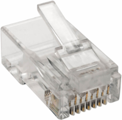 Cat6 RJ45 Modular Plug 4-Pair, 100 Pack, Gold-Plated Contacts