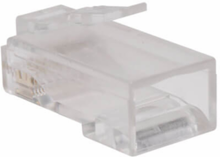 Cat6 RJ45 Modular Connector Plug, 100-Pack with Load Bar, 50 Micron Gold Contacts