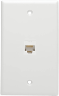 90-Degree Down-Angled Cat6a Modular Coupler, White, RJ45 F/F