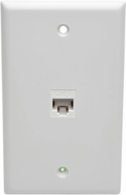 Cat6 RJ45 Straight-Through Coupler, White, TAA, 250 MHz
