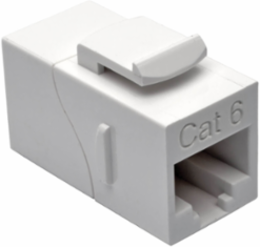 Cat6 RJ45 Straight-Through Coupler, White, TAA, 250 MHz