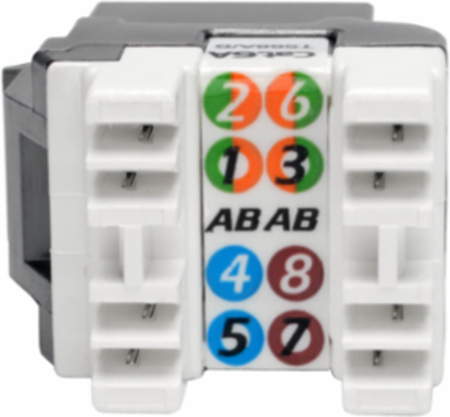 Cat6a 110-Style Punchdown RJ45 Keystone Jack, 650 MHz, TAA Compliant