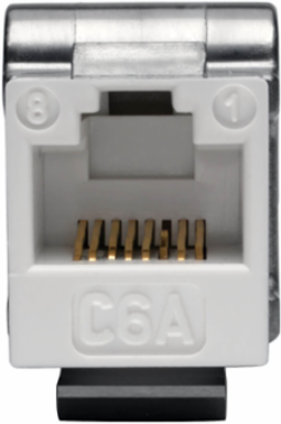 Cat6a 110-Style Punchdown RJ45 Keystone Jack, 650 MHz, TAA Compliant
